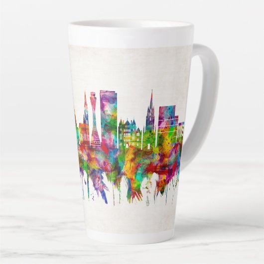 Tasse Latte Skyline écossais d'Édimbourg (Angle droit)