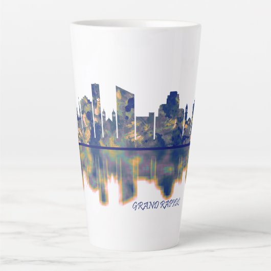 Tasse Latte Skyline Grand Rapids (Devant)