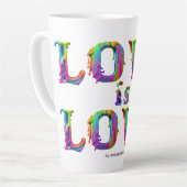 Tasse Latte SlipperyJoe amour est l'amour goutte à goutte de f (Angle gauche)