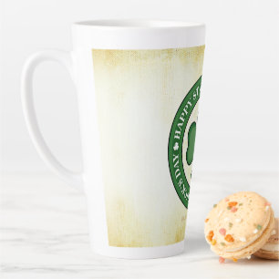 Tasse Latte SlipperyJoe fête la Saint Patrick's Day Iris
