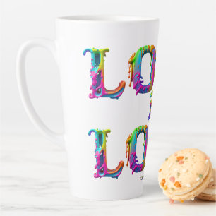 Tasse Latte SlipperyJoe l'amour est amour dégoulinant fondu dy
