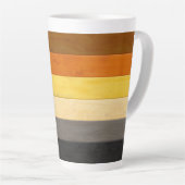 Tasse Latte SlipperyJoe's Bear Pride drapeau de la texture du (Angle droit)