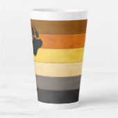 Tasse Latte SlipperyJoe's Bear Pride drapeau de la texture du (Devant)