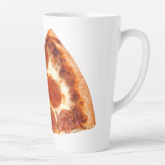 Tasse Latte SlipperyJoe's classique pepperoni pizza tranche fo (Droite)