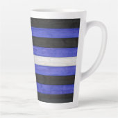 Tasse Latte SlipperyJoe's cuir drapeau orgueil noir bleu royal (Droite)