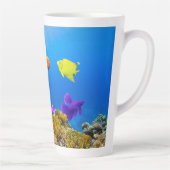 Tasse Latte SlipperyJoe's Fish Pride tropicale vert bleu pourp (Droite)