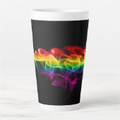 Tasse Latte SlipperyJoe's fumée vif arc-en-ciel célébré (Devant)