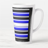 Tasse Latte SlipperyJoe's Gay Leather Pride drapeau royal noir (Droite)