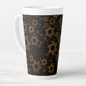 Tasse Latte SlipperyJoe's Happy Hanoukka multiples étoiles de  (Angle gauche)