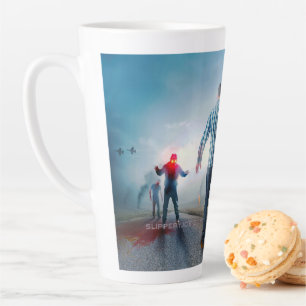 Tasse Latte SlipperyJoe's heureux Halloween yeux brillants zom
