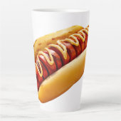 Tasse Latte SlipperyJoe's hot dog niché doucement pain jaune v (Devant)