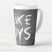 Tasse Latte SlipperyJoe's I Like Boys sale tableau noir (Angle droit)