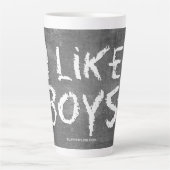 Tasse Latte SlipperyJoe's I Like Boys sale tableau noir (Devant)