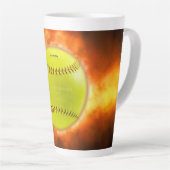 Tasse Latte SlipperyJoe's jaune balle de feu de balle de feu r (Angle droit)