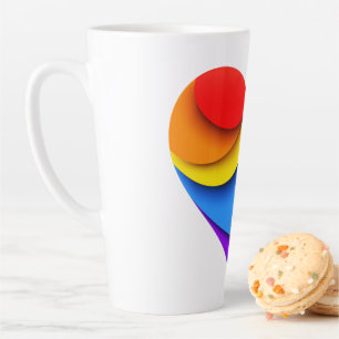 Tasse Latte SlipperyJoe's orgueillement coeur courbes forme 3D