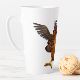 Tasse Latte SlipperyJoe's Thanksgiving gobble de manière respo