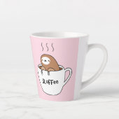 Tasse Latte Sloffee Coffee Sloth Cartoon Animal (Droite)