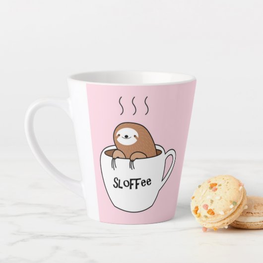 Tasse Latte Sloffee Coffee Sloth Cartoon Animal (En situation)