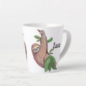Tasse Latte Sloth personnalisable (Angle droit)