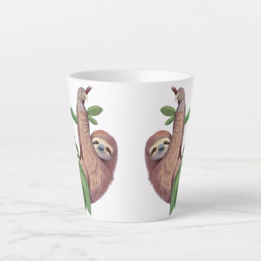 Tasse Latte Sloth personnalisable (Devant)