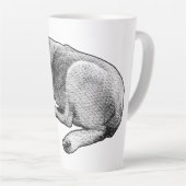 Tasse Latte Slow Heat, Closed Eyes (Angle droit)