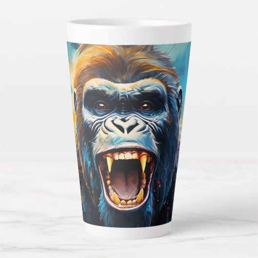 Tasse Latte Smiling gorilla (Devant)