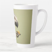 Tasse Latte Snacking de perroquet gris africain Congo intense (Droite)
