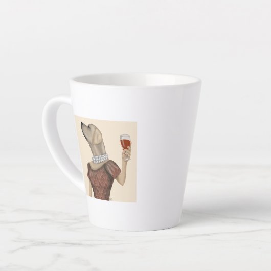 Tasse Latte Snob de vin du Labrador jaune (Angle gauche)