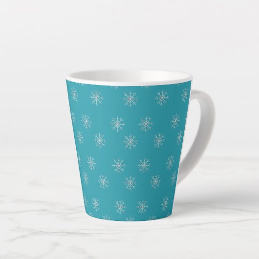 Tasse Latte Snowflake (Angle droit)