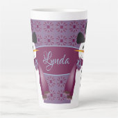Tasse Latte Snowman Avec Plum (Devant)