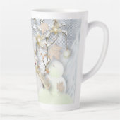 Tasse Latte Snowman d'hiver froid (Droite)
