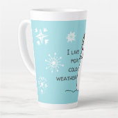 Tasse Latte Snowman vit pour le temps froid (Angle gauche)