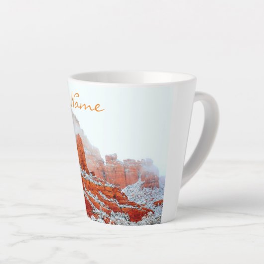 Tasse Latte Snowy Sedona Red Rocks Thunder_Cove (Angle droit)