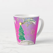Tasse Latte Snowy violet bronze de Noël scène arbre de Noël (Angle droit)