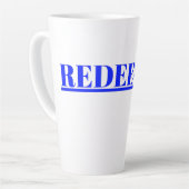 Tasse Latte social spirituel 0ptimiste mignon design (Angle gauche)