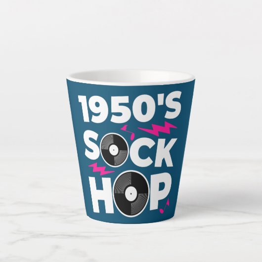 Tasse Latte Sock Hop 50's Dance Party 1950 (Devant)