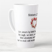 Tasse Latte Soeurs Par La Chance Soeurs En Droit Café / Latte (Angle gauche)