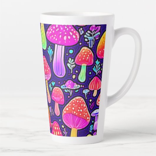 Tasse Latte Soft Neon : Patch pour champignon de dessin (Droite)