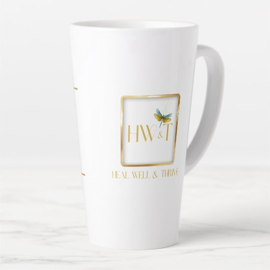 Tasse Latte Soins élégantsBien et prospérité (Angle droit)