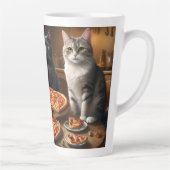 Tasse Latte Soirée Pizza Chat, (Droite)