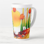 TASSE LATTE SOLEIL DE FÊTE DANS LES PINS :) (Angle droit)