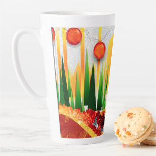 TASSE LATTE SOLEIL DE FÊTE DANS LES PINS :)