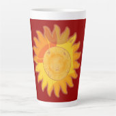 Tasse Latte Soleil Jaune et Rouge (Devant)