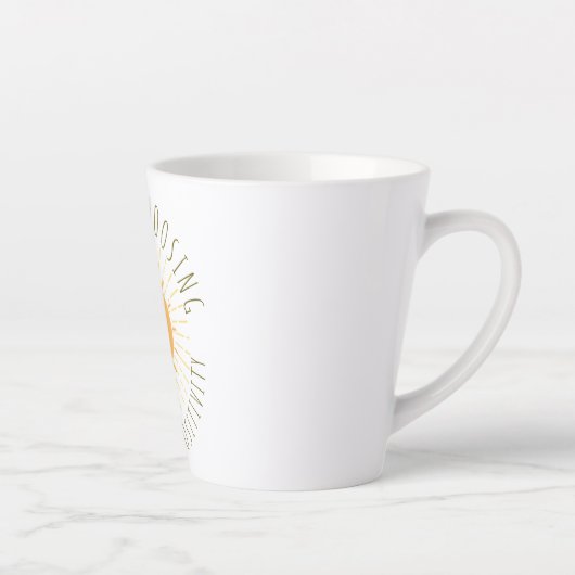 Tasse Latte Soleil souriant mignon (Droite)