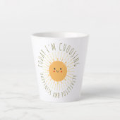 Tasse Latte Soleil souriant mignon (Devant)