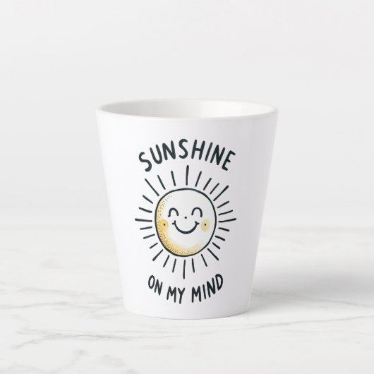 Tasse Latte Soleil Sur Mon Esprit (Devant)