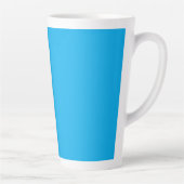 Tasse Latte Solid Cyan Blue Background | Summer Minimal Style (Droite)