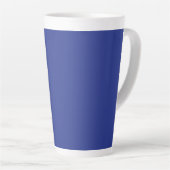 Tasse Latte Solid Deep Blue Backdrop | Bold Minimalist Design (Angle droit)