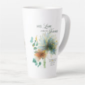 Tasse Latte Son Amour Endure Pour Toujours Psaume 136 Verse Éc (Angle droit)