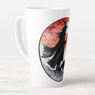 Tasse Latte Sorcier avec un Loup - Amusement de Fan de Hallowe